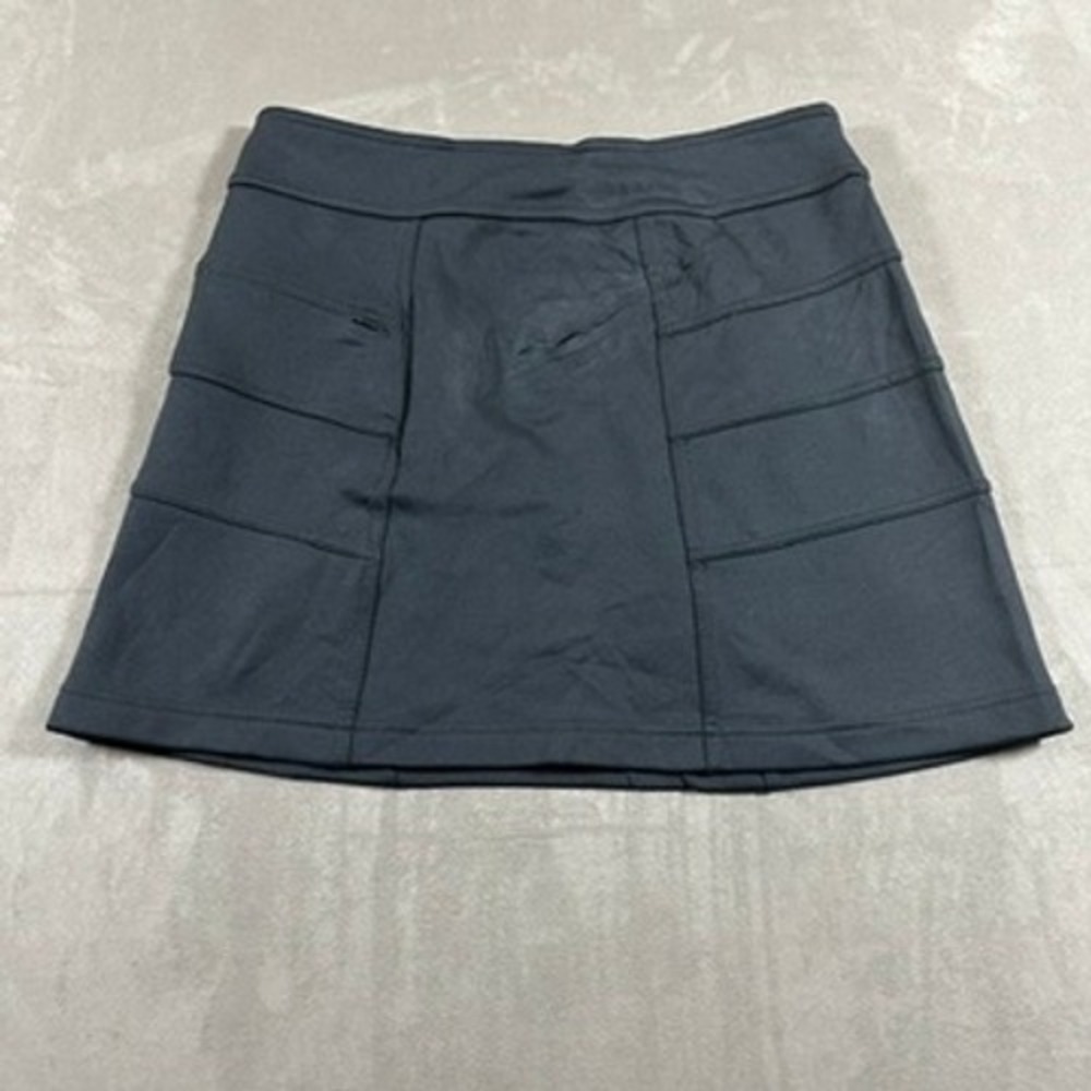 Athleta Skort Womens Fleece Lined Tiered Active Gym Mini Skirt S Black